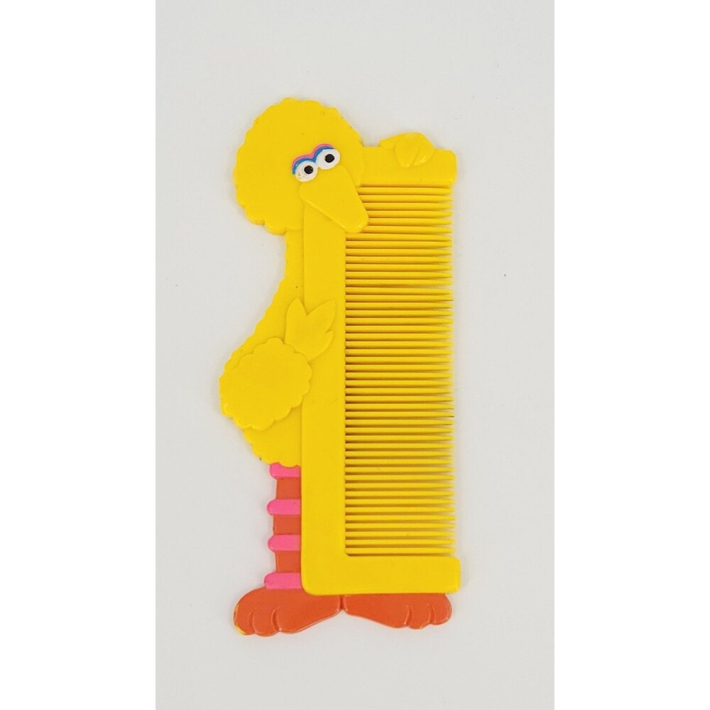 Vintage 1990 Sesame Street Big Bird Childs Hair Comb Applause Retro 6" Yellow